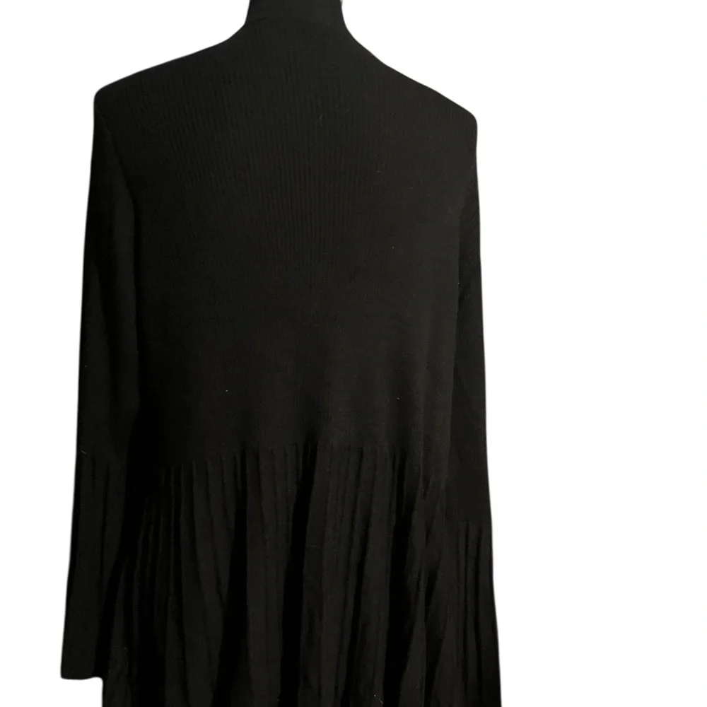 Apt 9 Black Textured Open Front Sweater